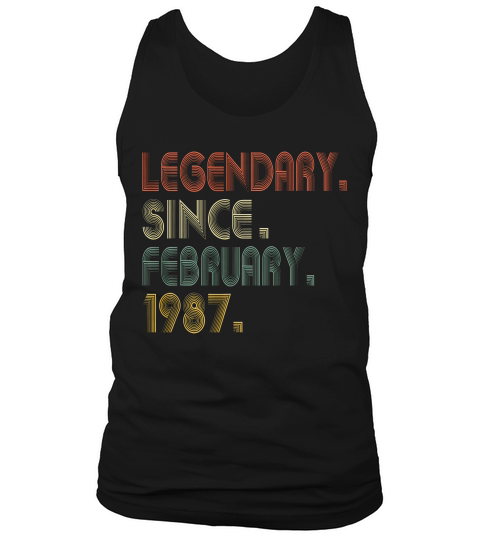 February 1987 Funny 32 Years Old 32nd Birthday Gift T-shirt Tank Top Unisex