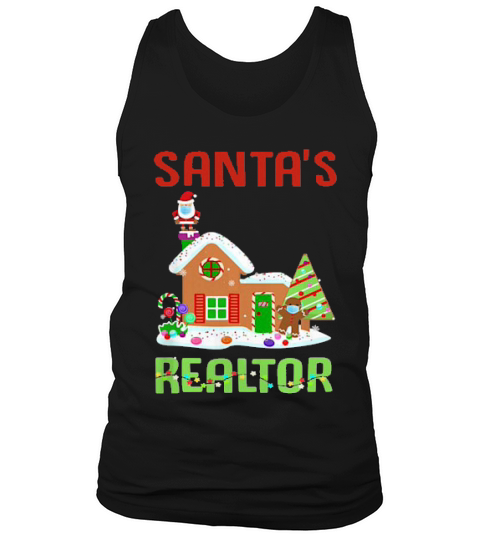 Funny Santaâ€™s Favorite Realtor Estate Agent Christmas Gift Tank Top Unisex