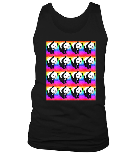 Rainbow Panda Bear Colorful Design Tank Top Unisex