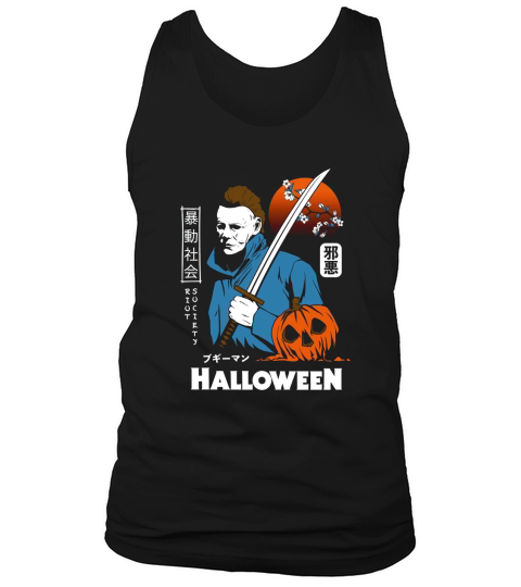 Riot Society Halloween Michael Myers Kanji Tank Top Unisex