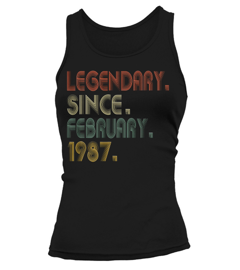 February 1987 Funny 32 Years Old 32nd Birthday Gift T-shirt Tank top Woman