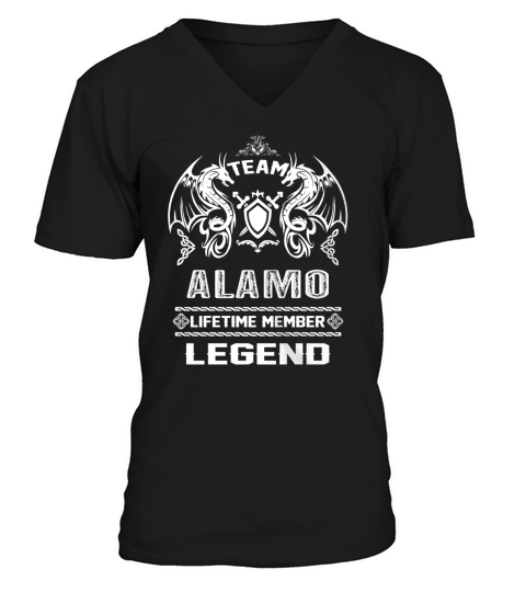 ALAMO team lifetime member legend V-Neck T-shirt