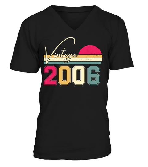 Birthday  Vintage Classic Born In 2006 V-Neck T-shirt
