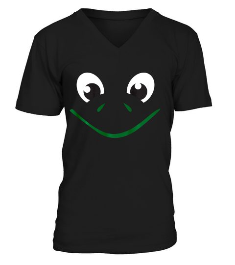 Frog Turtle Face Shirt Cute Kids Halloween Costume Animal V-Neck T-shirt