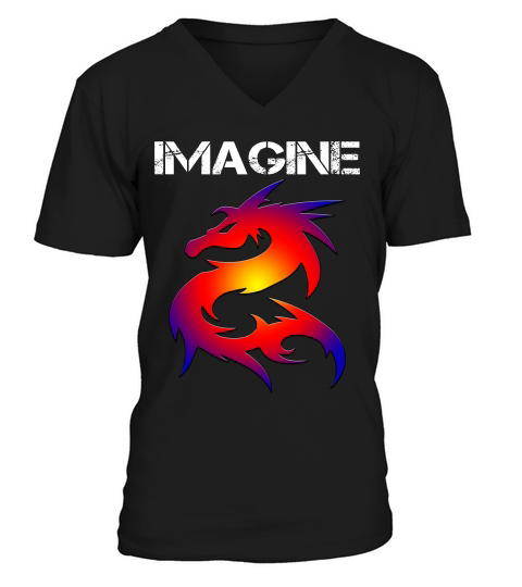 Imagine Fantasy Dragon Style Great Gift T-shirt V-Neck T-shirt