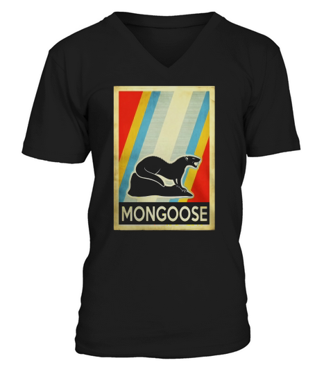 Vintage Style Mongoose Tshirt V-Neck T-shirt