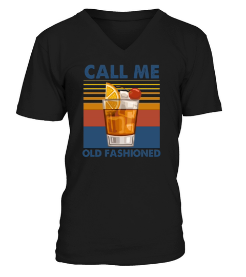 Wine Call Me Old Fashioned Vintage Shirt - Ladies Flowy Tank V-Neck T-shirt