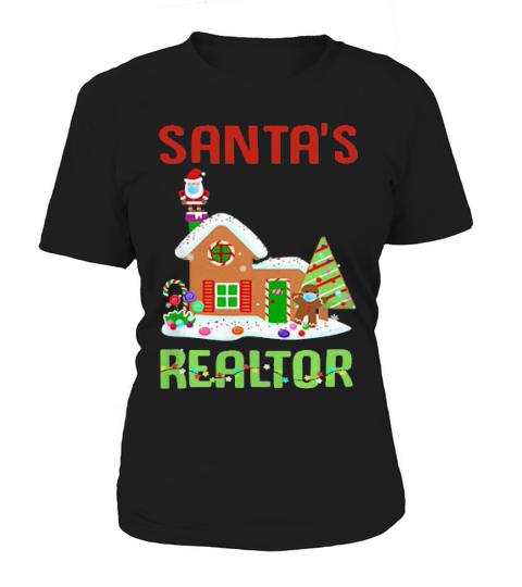 Funny Santaâ€™s Favorite Realtor Estate Agent Christmas Gift Women's T-Shirt
