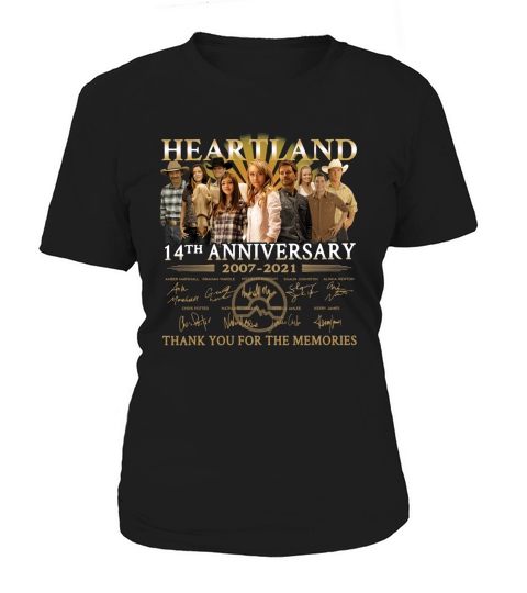 Premium the heartland 14th anniversary 2007 2021 signatures thank you for the memories Women's T-Shirt