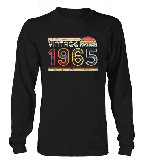 1965 Vintage Birthday Gift Retro Style Long sleeved Unisex