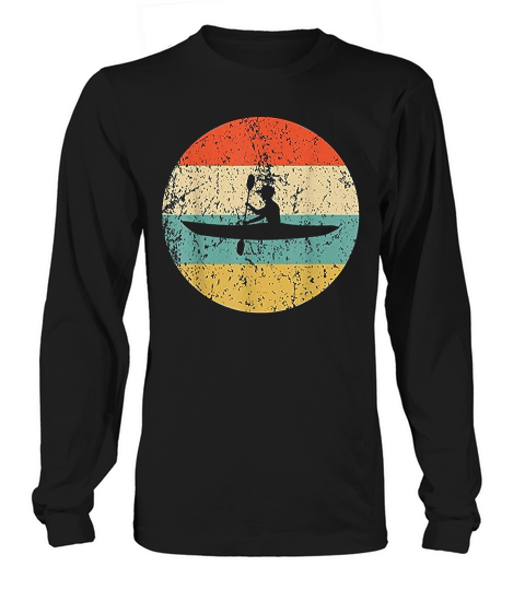 Kayaking Vintage Retro Kayak Long sleeved Unisex