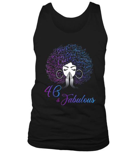 46 & Fabulous Afro Hair Black Women 46th Birthday Gifts Tank Top Unisex