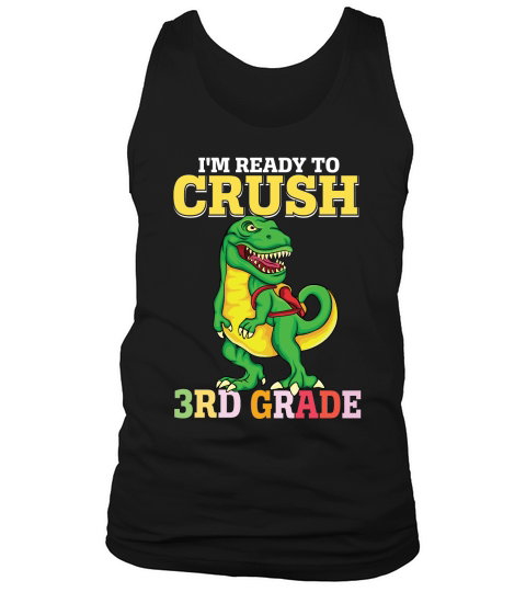 T rex Dinosaur Back to School 3rd grade Tank Top Unisex