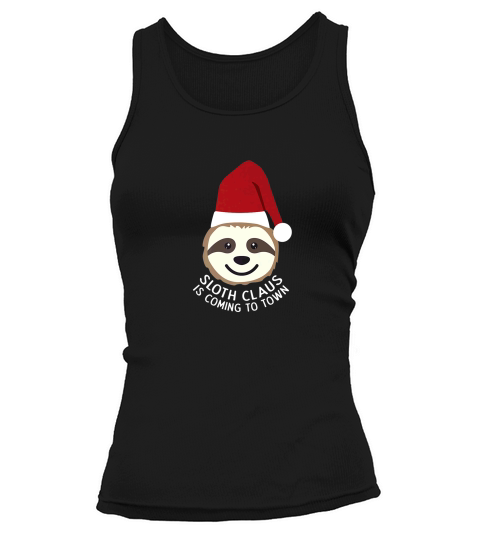 Slothclaus Santa Sloth Funny Ugly Christmas Tank top Woman