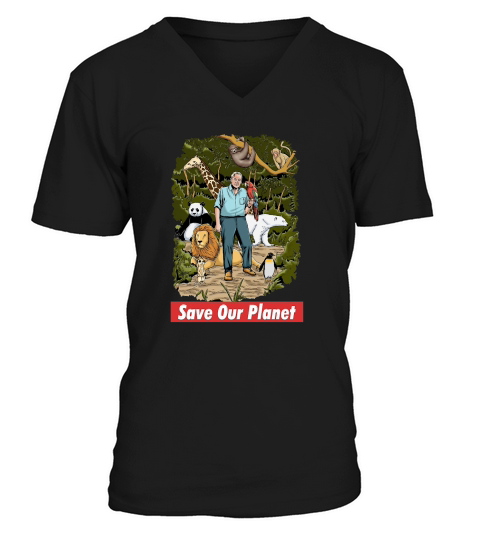 David Attenborough Save Our Planet Unisex T-Shirt V-Neck T-shirt