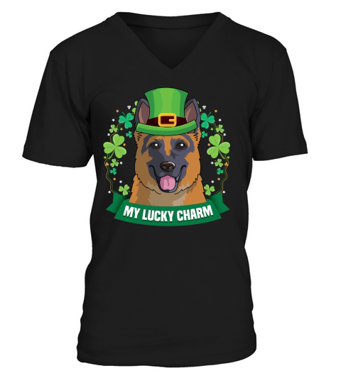 Funny German Shepherd St Patricks Day Gift Dog V-Neck T-shirt