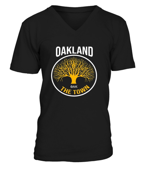Oakland California Oak Stylish Tree Town For Okland V-Neck T-shirt