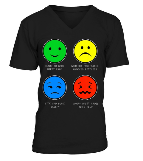 Self Regulation Mood Zone Occupational Therapis T-shirt V-Neck T-shirt