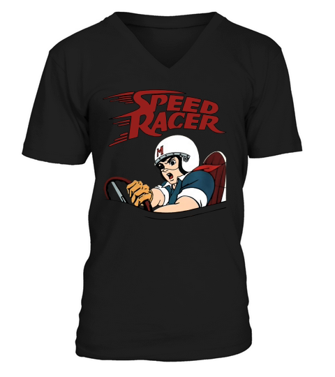 Speed Racer Vintage Retro Car Racing V-Neck T-shirt