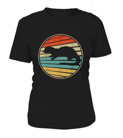Cute Sea Otter Gift Retro Vintage 70s 80s Animal Lover Fun Women's T-Shirt