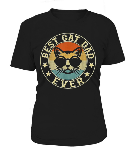 Vintage Best Cat Dad Ever Women's T-Shirt
