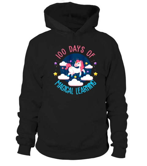 Adorable 100 Days Of Magical Learning School Unicorn 3 T-shirt Hoodie Unisex