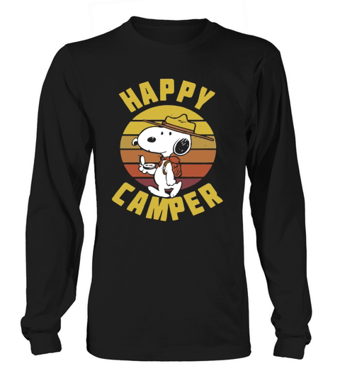 Vintage Peanuts Snoopy Happy Camper Long sleeved Unisex