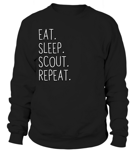 Eat Sleep Scout Repeat Scout Leader Cub T-shirt Sweatshirt Unisex