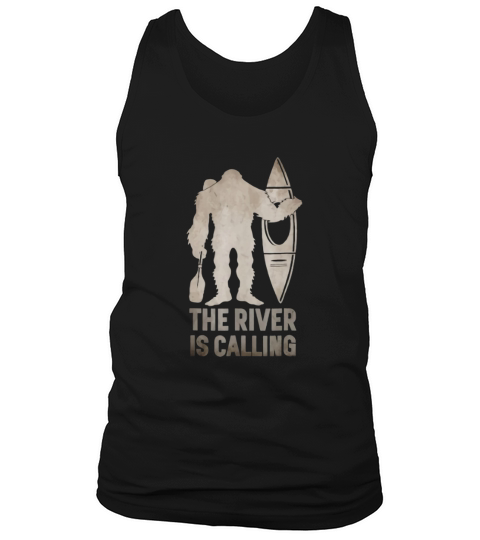 Bigfoot River Kayak Sasquatch Camping Canoe Gift Tank Top Unisex
