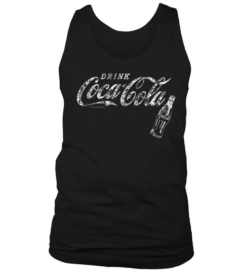 Coca Cola Vintage White Drink Logo Bottle Premium T-shirt Tank Top Unisex