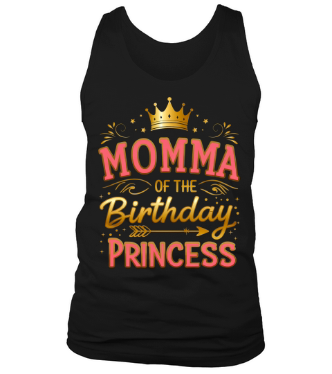 Momma Of the Birthday Pincess Tank Top Unisex