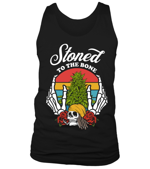 Stoned to the Bone, Weed Skull Tank Top Unisex