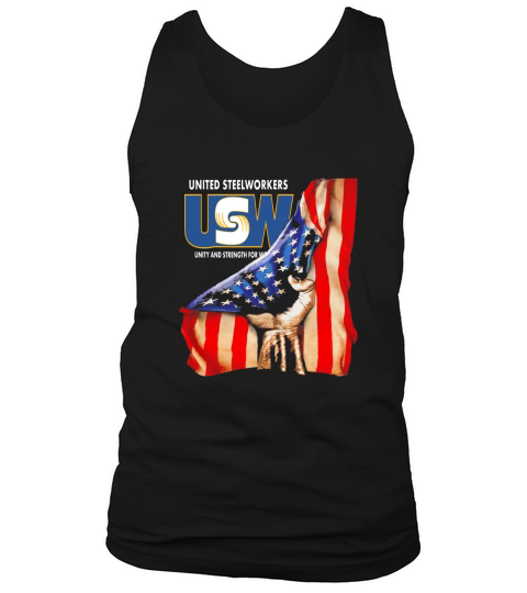 United Steelworkers Unity And Strength For Workers American Flag - Unisex Long Sleeve Tank Top Unisex