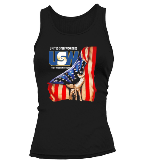United Steelworkers Unity And Strength For Workers American Flag - Unisex Long Sleeve Tank top Woman