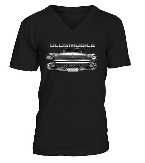 1957 Olds Two Side Black V-Neck T-shirt