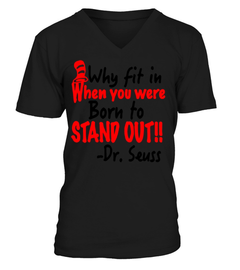 Dr Seuss Teacher V-Neck T-shirt
