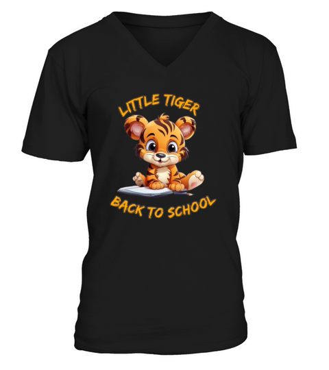 little tiger back to school V-Neck T-shirt