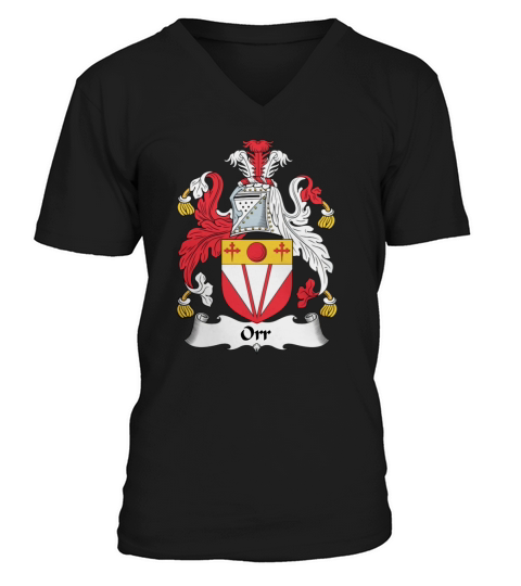 Orr Family Crest Scottish Family Crests V-Neck T-shirt