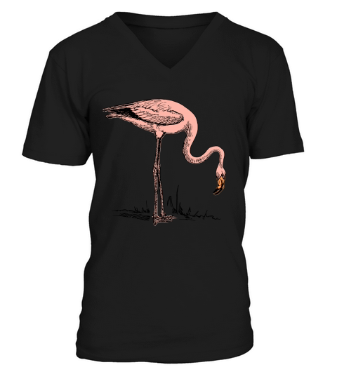 Vintage Flamingo T-Shirt Unisex V-Neck T-shirt