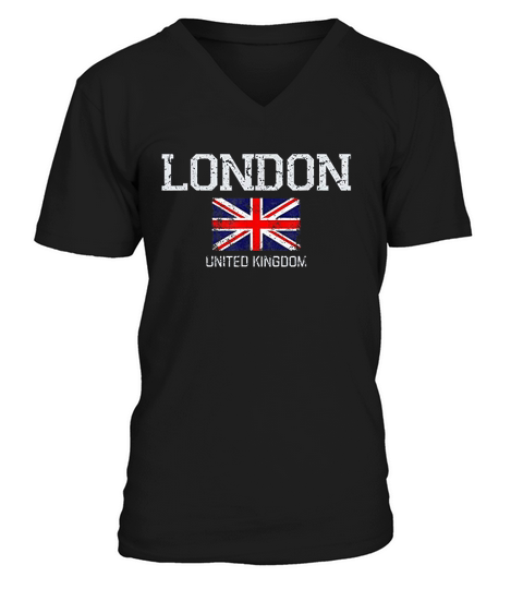 Vintage London United Kingdom Gift V-Neck T-shirt