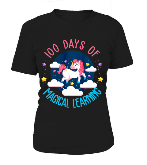 Adorable 100 Days Of Magical Learning School Unicorn 3 T-shirt Women's T-Shirt