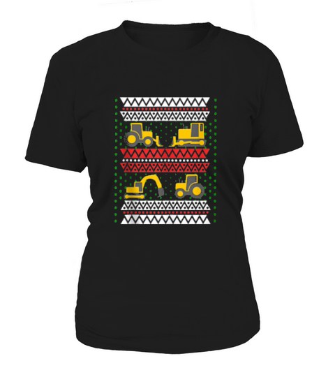 Excavator Tractor Bulldozer Christmas Women's T-Shirt