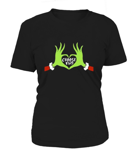 Grinch Hand Heart Choose Kind Christmas Women's T-Shirt
