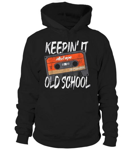 Old School Hip Hop 80s 90s Vintage Mixtape Cassette Tape Hoodie Unisex