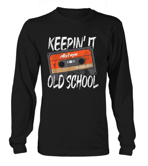Old School Hip Hop 80s 90s Vintage Mixtape Cassette Tape Long sleeved Unisex