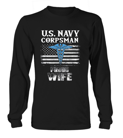 Us Navy Corpsman Proud Wife Long sleeved Unisex