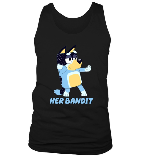 Bluey Family Her Bandit His Chilli Valentine Couple Matching T-Shirt Tank Top Unisex