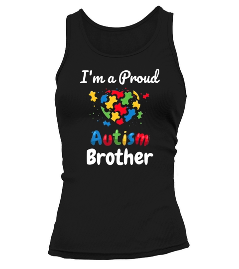 Im A Proud Autism Brother  Men Boys Heart Gifts Tank top Woman