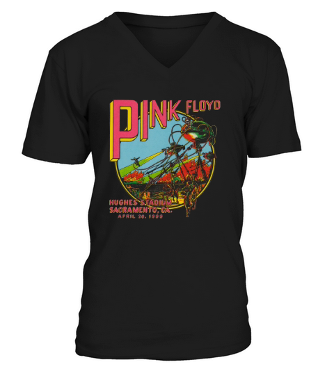 Pink Floyd T-Shirt 1988 Vintage Sacramento CA V-Neck T-shirt