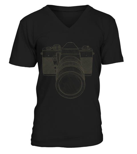 Vintage Photographer Camera Longsleeve Shirt V-Neck T-shirt